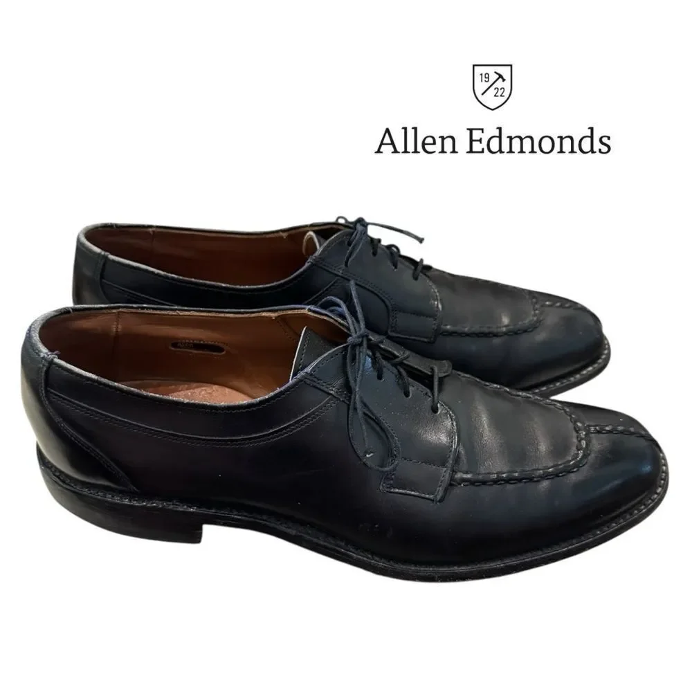 Allen Edmonds Men’s Black Leather Lace Oxford Dress Shoes 9.5